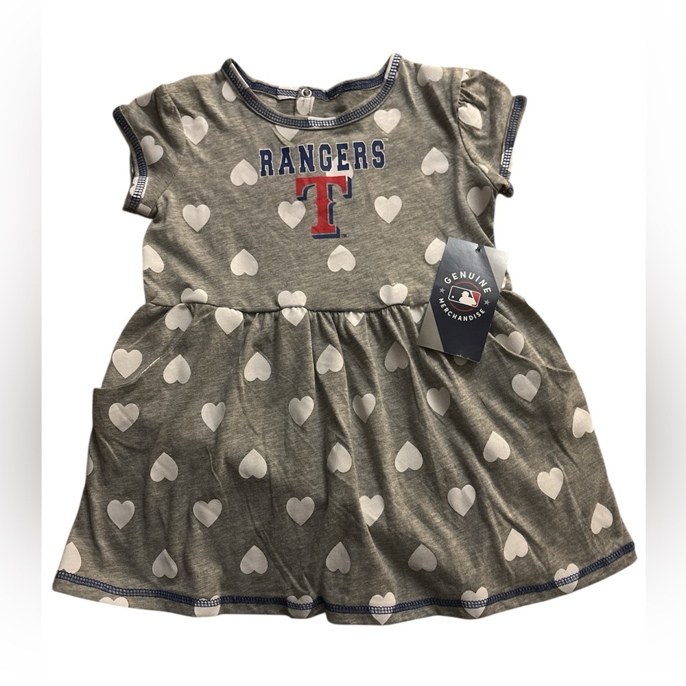 Gray Texas Rangers Heart Pattern Dress